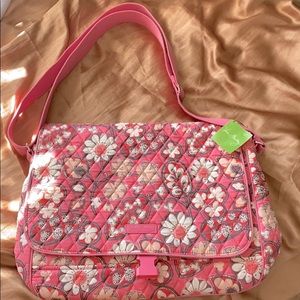 Vera Bradley Blush Pink Laptop Messenger Bag